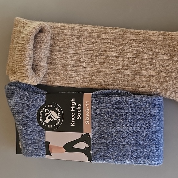 6 Pairs Womens Knee High Cotton Socks Assorted Colors Brand New Size 6-11 - Picture 4 of 5